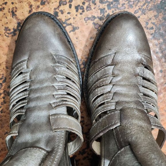 Freebird by Steven Charcoal Cut-Out Ankle Booties - Picture 14 of 16